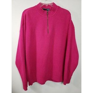 VTG Liz Claiborne Lizwear 1/4 Zip Pullover Sweater Women’s  Med Pink
